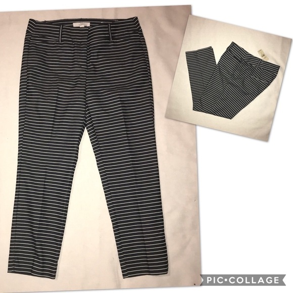 Ann Taylor Pants - Ann Taylor Riviera Pants Gray Stripe Pants 2P